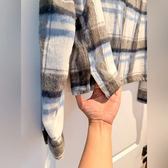 Zara Checkered Jacket Cropped Plaid Overshirt - Picture 10 of 11